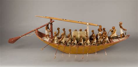 A Model Of A Traveling Boat From The 12th Dynasty Tomb Of Meketre