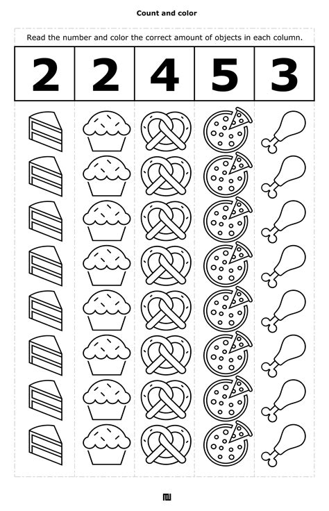 Count and Color Worksheets. Counting Groups 1 8. Counting and Coloring ...