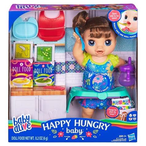 Hasbro Hsbe Baby Alive Happy Hungry Baby Brunette Toy Pack Of