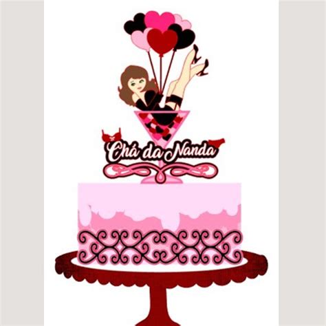 Topo De Bolo Chá de Lingerie Arquivo De Corte Elo