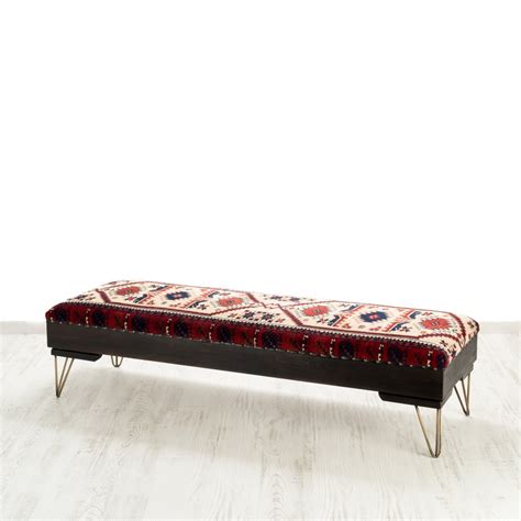metal leg bench ottoman upholstered bench handmade furniture hand