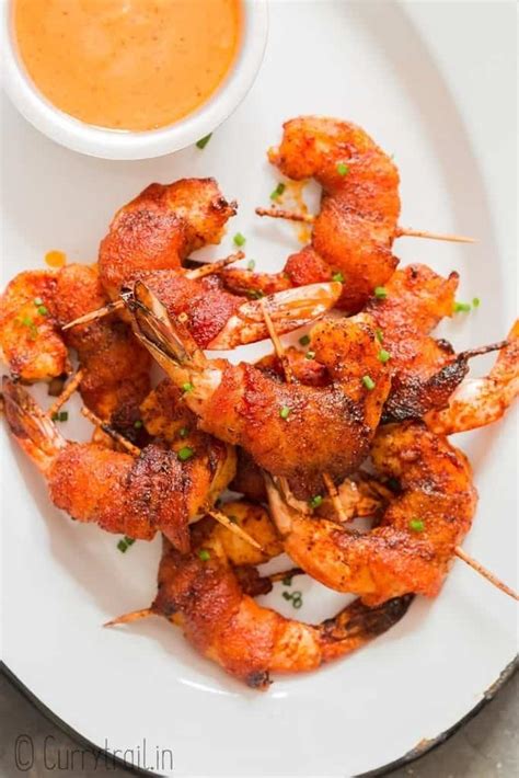 Easy Bacon Wrapped Shrimp Recipe [Party Appetizer] - CurryTrail