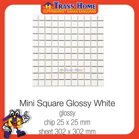 Jual Mosaic Mozaik Mozza Tile Mini Square Glossy And Matte Dus