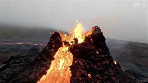 Photographer Sends Drone Over Erupting Volcano Video Captures