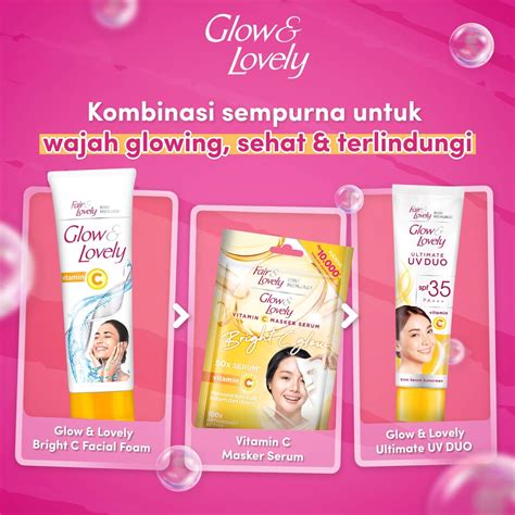 Jual Glow Lovely Bright C Glow Facial Foam Gglow Lovely