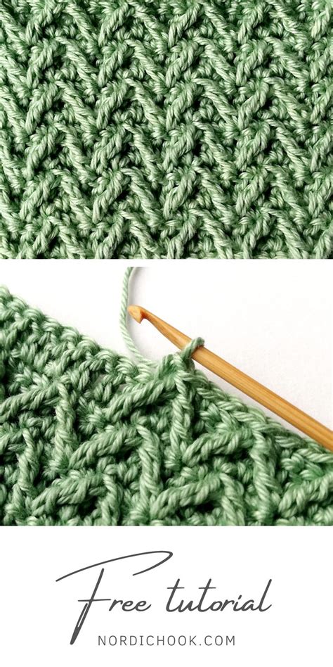 The Arrow Stitch Nordic Hook Free Crochet Stitch Tutorial Crochet