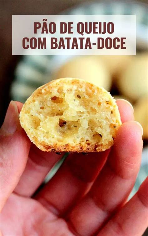 Pão de queijo batata doce Fácil e delicioso Mel e Pimenta Pão