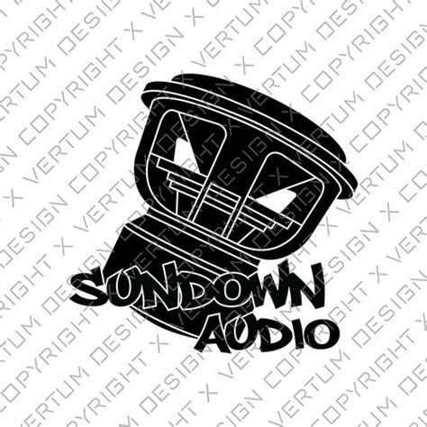 Sundown Audio X 2 VERSIONS Vector Ready for Decal Print Subwoofer Vector Speaker Vector .ai .pdf ...