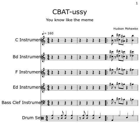 Cbat Ussy Sheet Music For Flute Clarinet Horn In F Alto Saxophone