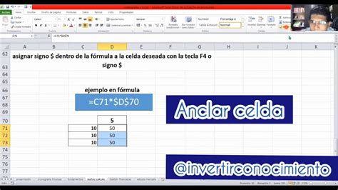 Anclar Una Celda En Excel Image To U