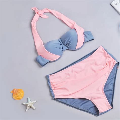 Conjunto de Bikini con relleno para mujer de 5 colores traje de baño