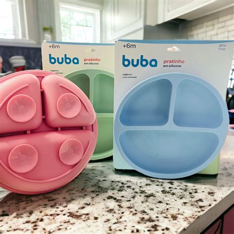 Prato Para Introducao Alimentar - Prato de Silicone Com Ventosa Buba Gruda na mesa Introdução Alimentar ...