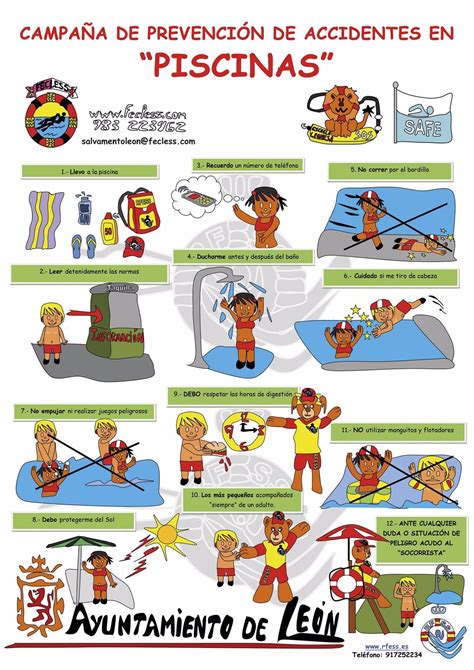 Campaña de prevención de accidentes en las piscinas de León