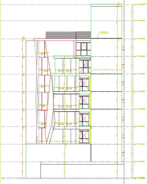 Sectional Elevation Of A High Rise Building In Autocad Dwg File Cadbull