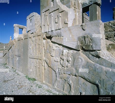 Relief at the Palace of Darius I World Heritage Stock Photo - Alamy