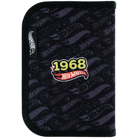 ᐉ Пенал з наповненням KITE Hot Wheels 1 відділення 2 вилоги HW24 622H Краща ціна в Києві
