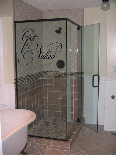 Get Naked 16 H X 20 W Bathroom Vinyl Wall Decal Vanity Shower Home Decor Bathroom Vinyl