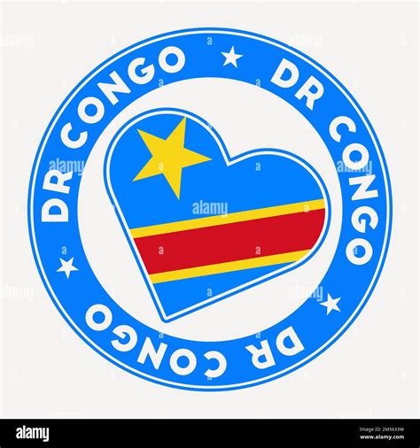 Dr Congo Heart Flag Badge From Dr Congo With Love Logo Support The