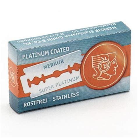 Лезвия для бритья MERKUR SUPER PLATINUM с платиновым и тефлоновым ...