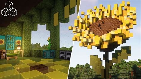 How To Build A Sunflower Tower Minecraft Tutorial Youtube