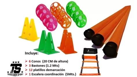 Escalera Coordinaci N Conos Bastones Kit Deportivo Env O Gratis