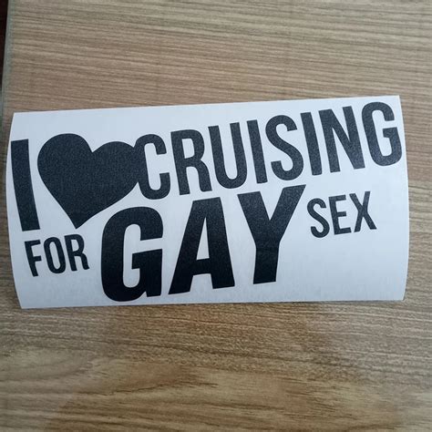 Gay Bumper Sticker Love Cruising Logo Free Global Delivery