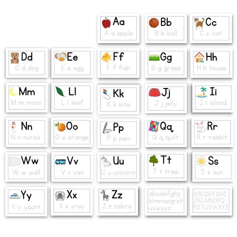 Alphabet Flashcards, ALPHABET Tracing Cards, Letter Formation, Fine