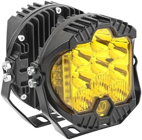 Amazon Autoxbert Inch Amber Led Driving Light W Led Offroad