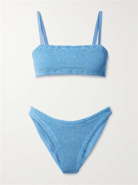Hunza G Gigi Seersucker Bikini In Blue ModeSens