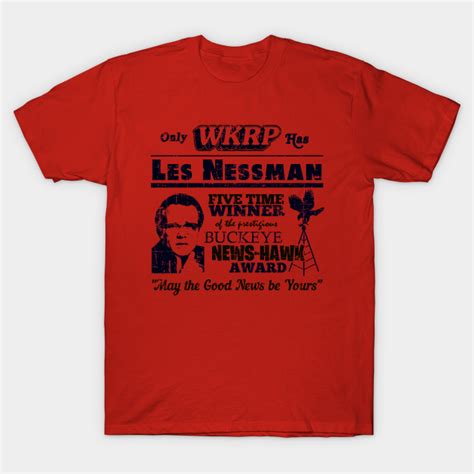 Les Nessman Buckeye News Hawk Award Distressed Wkrp T Shirt