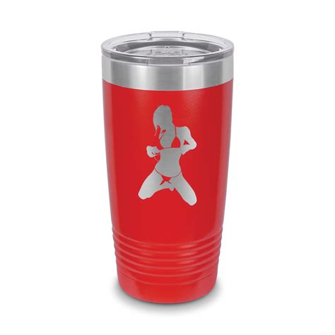 Bikini Sexy Lady Tumbler Oz Laser Engraved W Clear Lid Stainless Steel Vacuum