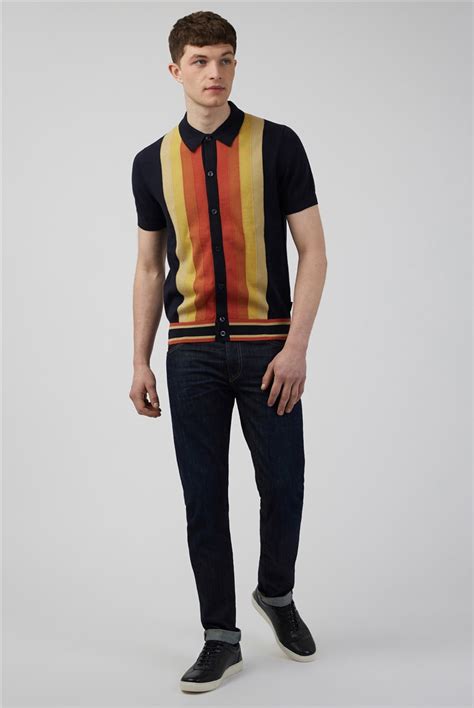 Ben Sherman Classic Fit Mod Stripe Polo Shirt