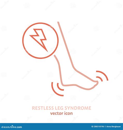 Restless Leg Syndrome Outline Icon. RLS Linear Sign Stock Vector