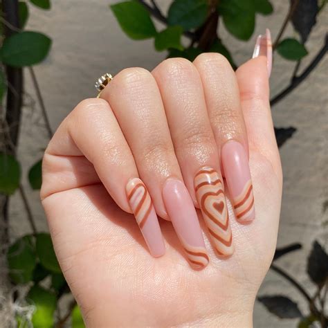 Nude Heart Nails Design Talk