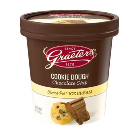 Graeters® Cookie Dough Chocolate Chip French Pot® Ice Cream Pint 16 Oz Qfc