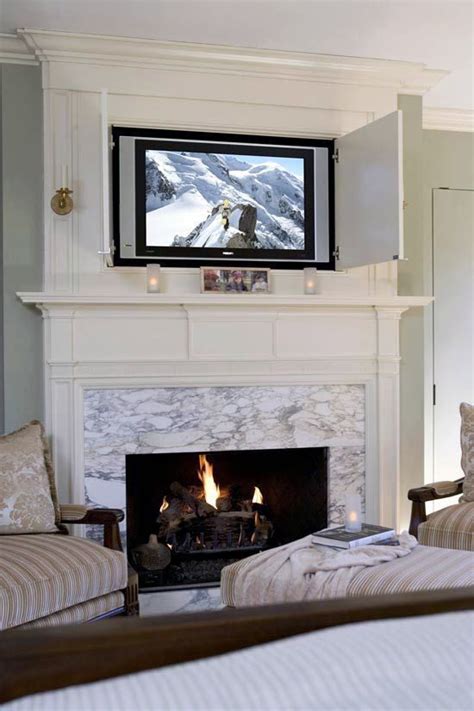 Ideal Television Over Fireplace Design Just On Miral Iva Home Design