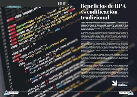 Beneficios de RPA vs codificación tradicional Tecnología y Sentido Común