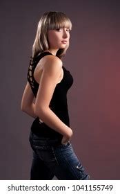Portrait Beautiful Sexy Girl Blonde Posing Stock Photo Edit Now 1041155749