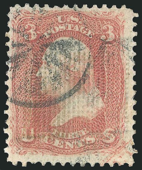 Us Stamps Values Scott Cat 82 1869 3c Washington Grill