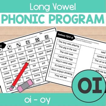 OI Long Vowel Team Activities And Phonic Worksheets Spelling Patterns