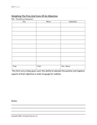 Goal Setting and Planning Handout | DOC | Business | Business and Finance