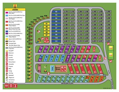 Rock Springs, Wyoming Campground Map | Rock Springs / Green River KOA