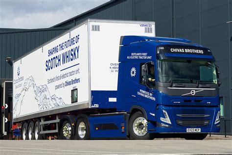 Chivas Brothers Unveil Scotlands First All Electric Tractor Unit The Volvo Fm Electric 6x2