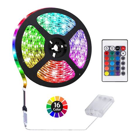 ACONDE 3.28 feet Battery Powered LED Strip Lights, DIY Indoor ...