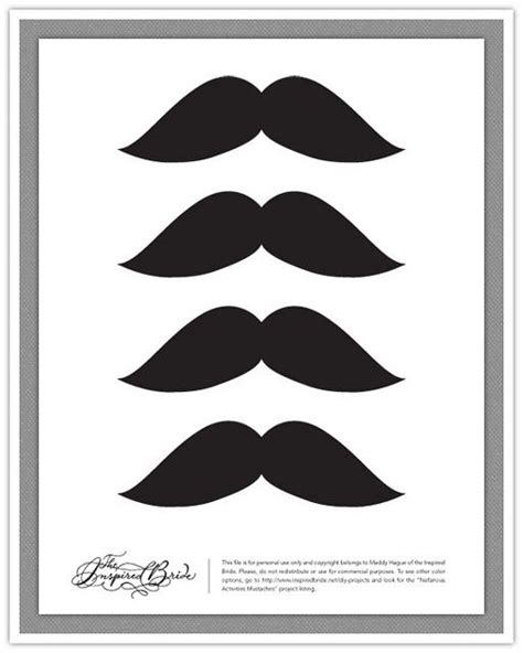 Printable Moustaches Mustache Party Mustache Template Mustache