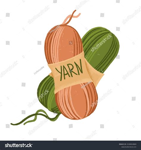 Yarn On White Background Vector Isolated Stock Vector (Royalty Free ...