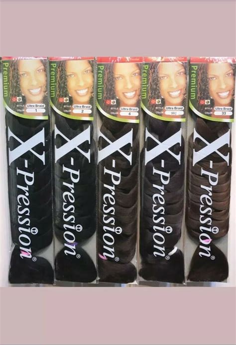 1 Premium X Pression Ultra Braid 82 Synthetic Braiding Hair Color 1 Black Ebay