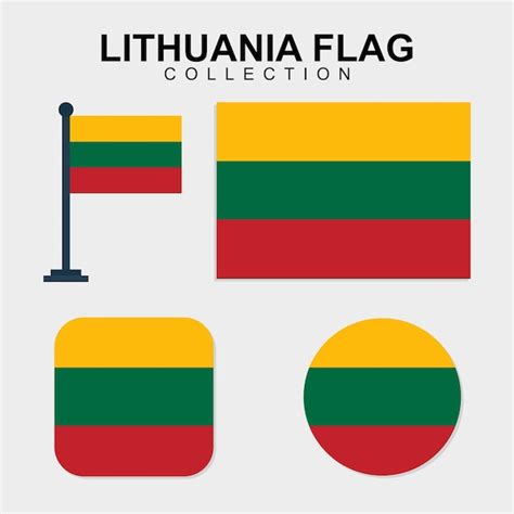 Premium Vector National Flag Of Lithuania Illustration