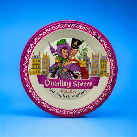Vintage Quality Street Tin by Rowntree Mackintosh – English-german