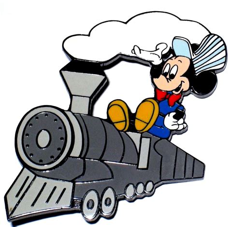 Le Disney Auctions Pin Mickey Mouse Engineer Riding Steam Train